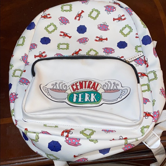 FRIENDS Handbags - FRIENDS White and Red Backpack with Iconic Design-rare!